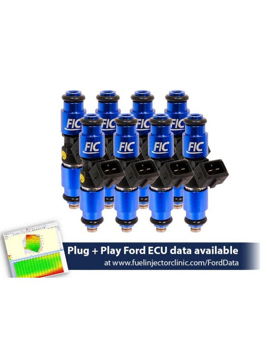 1440CC (140 LBS/HR AT 43.5 PSI FUEL PRESSURE) FIC FUEL INJECTOR CLINIC INJECTOR SET FOR MUSTANG GT (2005-2016 )/GT350 (2015-2016)/ BOSS 302 (2012-2013)/COBRA (1999-2004) (HIGH-Z)